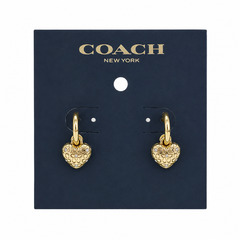 Coach Heart Huggie Earrings