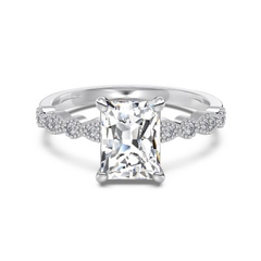 Radiant Bloom Engagement Ring