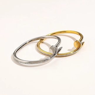 Stoned Nail Bracelet